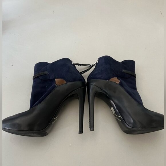 Giorgio Armani Suede Colourblock Pattern Booties - Picture 16 of 17